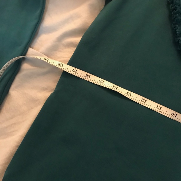 Sunday Best (Aritzia) Green ruffle-front long-sleeve dress size S - Picture 11 of 14